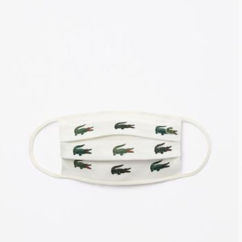 Lacoste L.12.12 Pack of 3 Face Masks in Cotton Dámské - Masky Zelene / Bílé | CZ-qedzkw